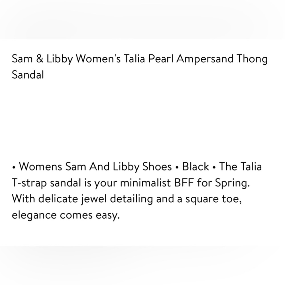 Sam&Libby Women’s Talia Pearl Ampersand Thong Sandal -gorgeous Pearl detail! - Picture 6 of 6
